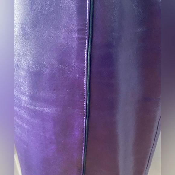 Vintage Escada Leather Skirt - Picture 5 of 8